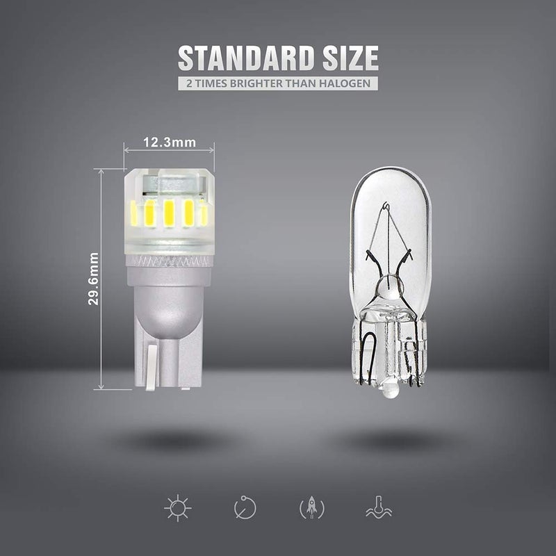 SIR IUS LED - FT- 194 912 Side Marker LED Light Car Interior, Map, Dome, Trunk, Backup Bulb High Power 3030 + 4014 SMD Super Bright Pack of 2 (White) - Image 5
